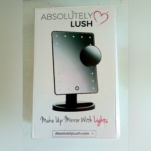 NIB Lighted Makeup Touch Control Mirror Stand Magnifying LED Tabletop Adjustable